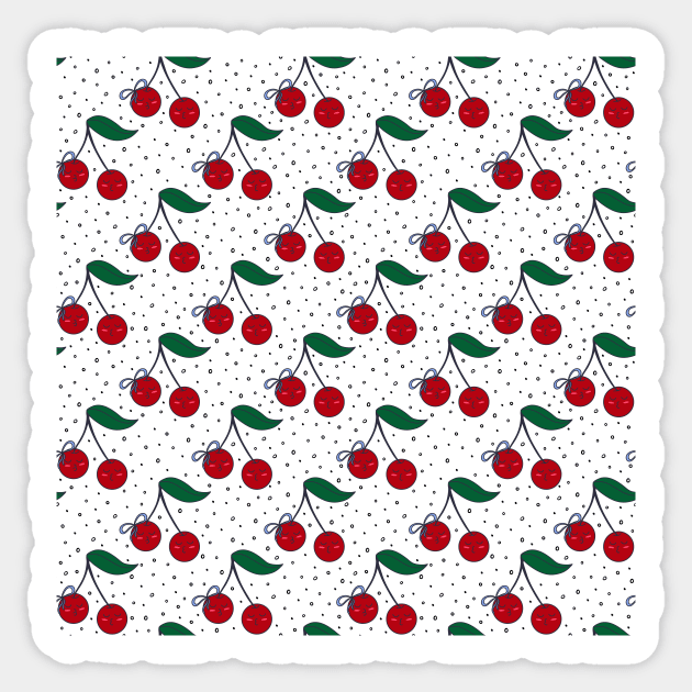 Cherry pattern Sticker by DanielK